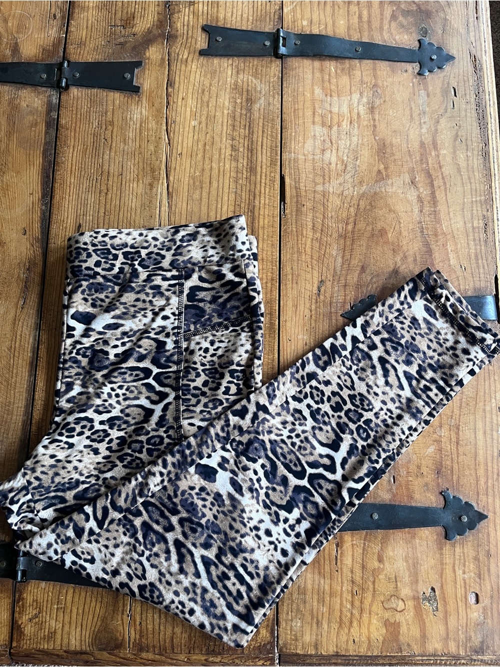 QVC Leopard Print Leggings‎ in Tan and Black